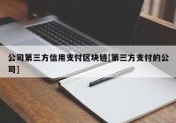 公司第三方信用支付区块链[第三方支付的公司]