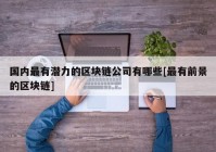 国内最有潜力的区块链公司有哪些[最有前景的区块链]