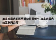 加拿大最大的区块链公司是哪个[加拿大最大的互联网公司]